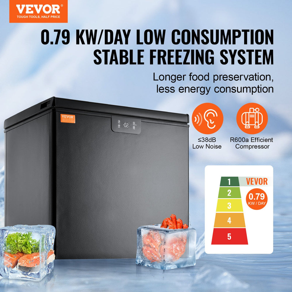 Vevor Chest Freezer 5.4 Cu. Ft. 153 L Deep Freezer with Adjustable Thermostat New