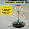 Vevor Confined Space Tripod Kit 1200 Lbs Winch Manual Handle 7' Adjustable Legs 98' Cable 32.8' Fall Protection New