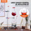 Vevor Distillation Kit 2.1 Qt Essential Oil Apparatus 3.3 Boro Glassware 1000W Heating Plate 24/40 Joints 28 PCS New