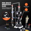 Vevor Distillation Kit 2.1 Qt Essential Oil Apparatus 3.3 Boro Glassware 1000W Heating Plate 24/40 Joints 28 PCS New