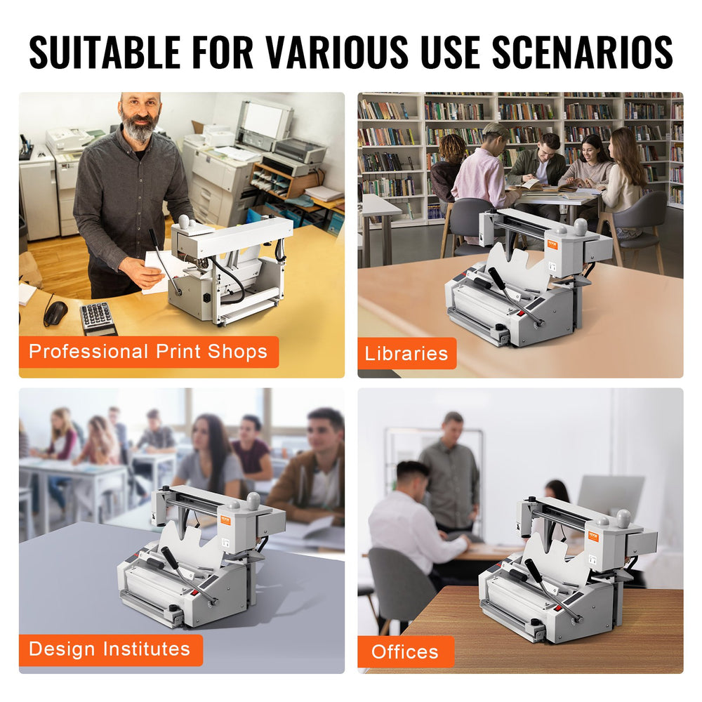 Vevor Thermal Binding Machine 400 Sheets Capacity 1.97" Thickness A3 Short Edge/A4/A5 with Milling Cutter New