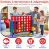 Jumbo 4 in a Row game set in red with 42 chess pieces, perfect for family fun and social interaction indoors or.
