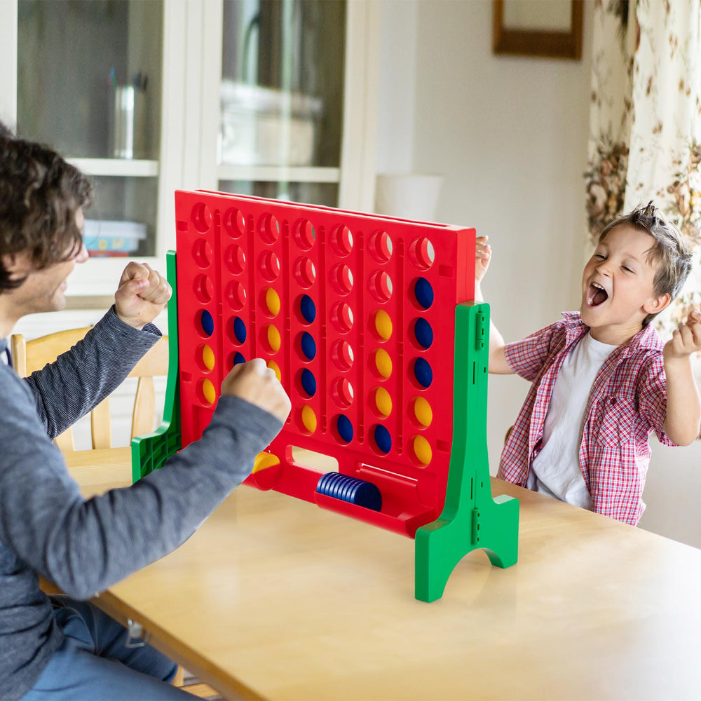 Jumbo 4-to-Score Connect Game Set with Carrying Bag and 42 Coins-Green - Gallery View 1 of 10