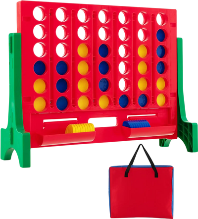 Costway Jumbo 4-to-Score Connect Game Set w/ Carrying Bag & 42 Coins 69312458 New