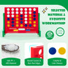 Jumbo 4-to-Score Connect Game Set with 42 coins, featuring safe PP material, rounded corners, ideal for indoor and.