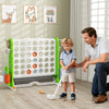 Jumbo 4-to-Score Game with Ring-toss and Basketball Hoop-Green - Gallery View 1 of 10