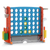 Jumbo 4-to-Score game in blue and orange with ring toss, basketball hoop, and adjustable height for kids' fun.