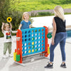 Kids playing Jumbo 4-to-Score Game with ring toss and basketball hoop in blue and orange, perfect for outdoor fun.
