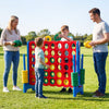 Oversized Jumbo 4-to-Score game set for kids and adults, featuring durable PE and PP materials for outdoor fun.
