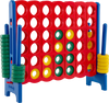 Jumbo 4-to-Score game set in red and blue, 3.5FT tall, for family fun and outdoor play, made of durable PE and PP.
