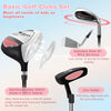 Junior complete golf club set with stand bag, featuring pink accents, includes driver, hybrid, irons, and putter for.