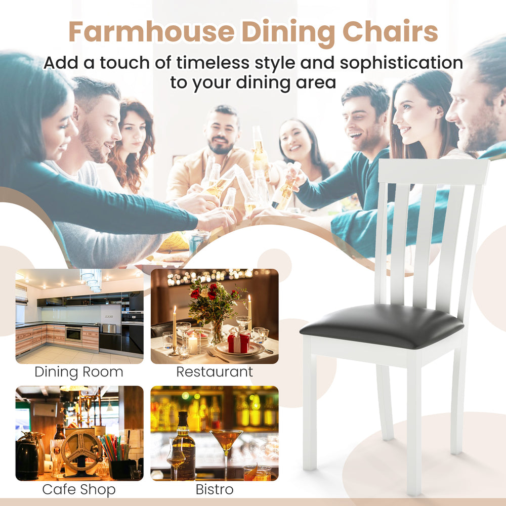 Upholstered wooden dining chair with padded seat and rubber wood frame, perfect for dining rooms and restaurants.