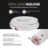 Vevor Mini Split Line Set 50' 3/8" and 5/8" O.D Copper Tubing with Triple-Layer Insulation and Wrapping Strips New