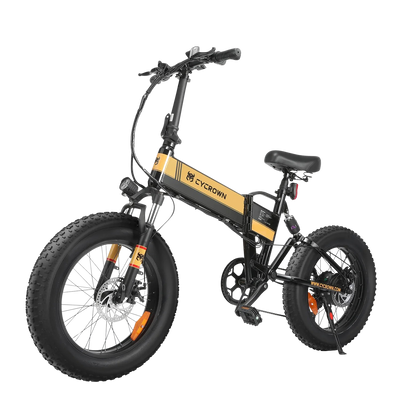 Cycrown CycKnight Fat Tire Folding Electric Bicycle 7 Speed 20