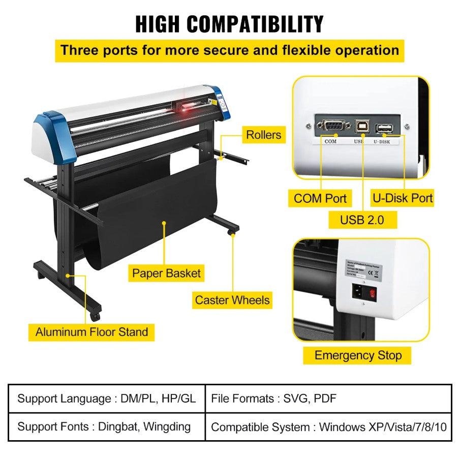 Vevor Vinyl Cutter Plotter 53" with Automatic Paper Feed and Adjustable Speed New
