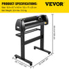 Vevor Vinyl Cutter Machine 28" LED Plotter MAC/Windows Compatible Adjustable Force & Speed New