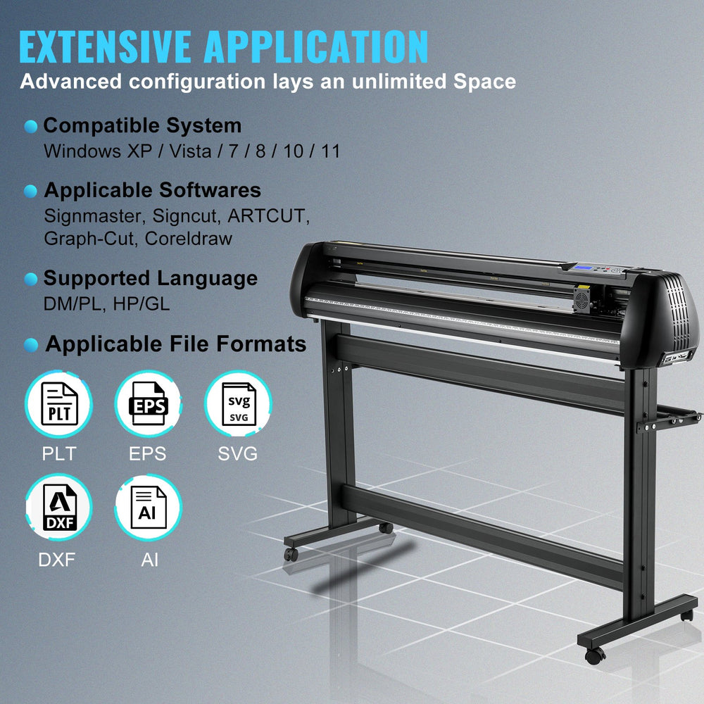 Vevor Vinyl Cutter 53" with Stand Adjustable Speed and Force Plotter SignMaster Software COM/USB Connectivity New