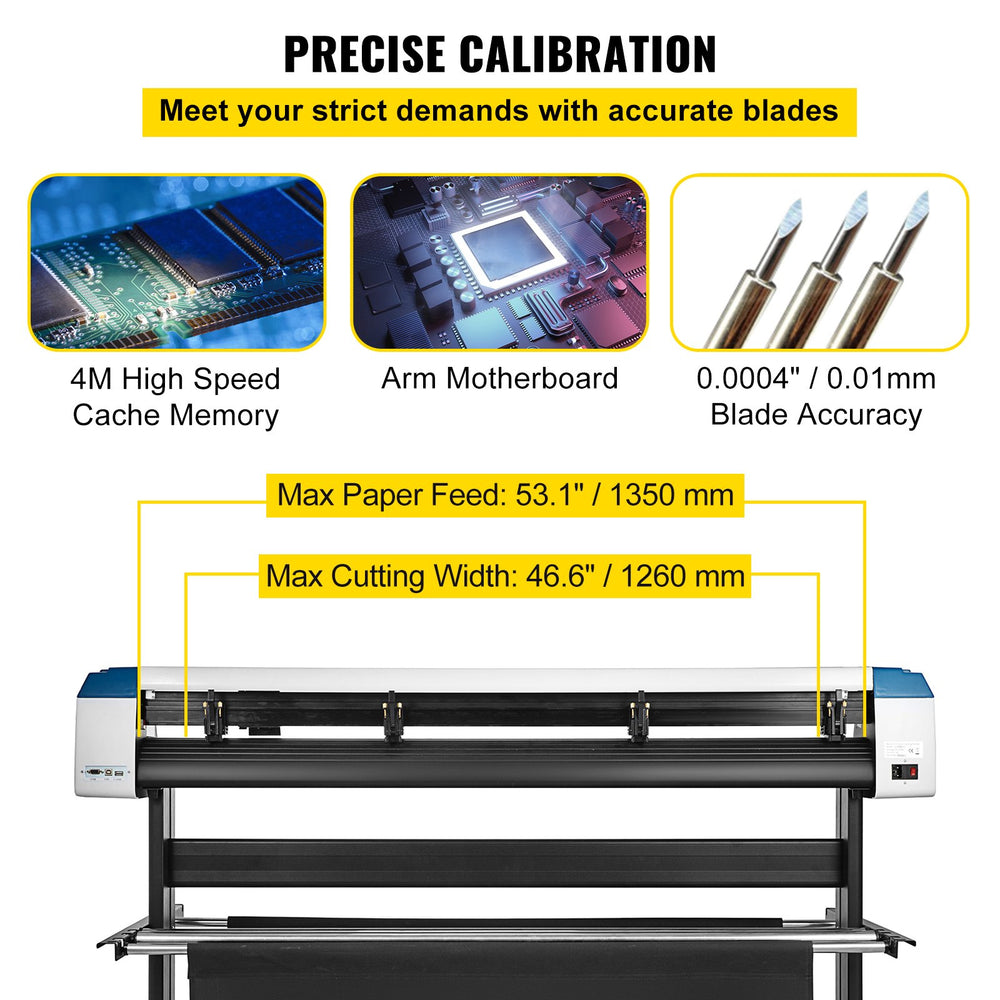 Vevor Vinyl Cutter Machine 53" Semi-Automatic with Floor Stand and SignMaster Software New