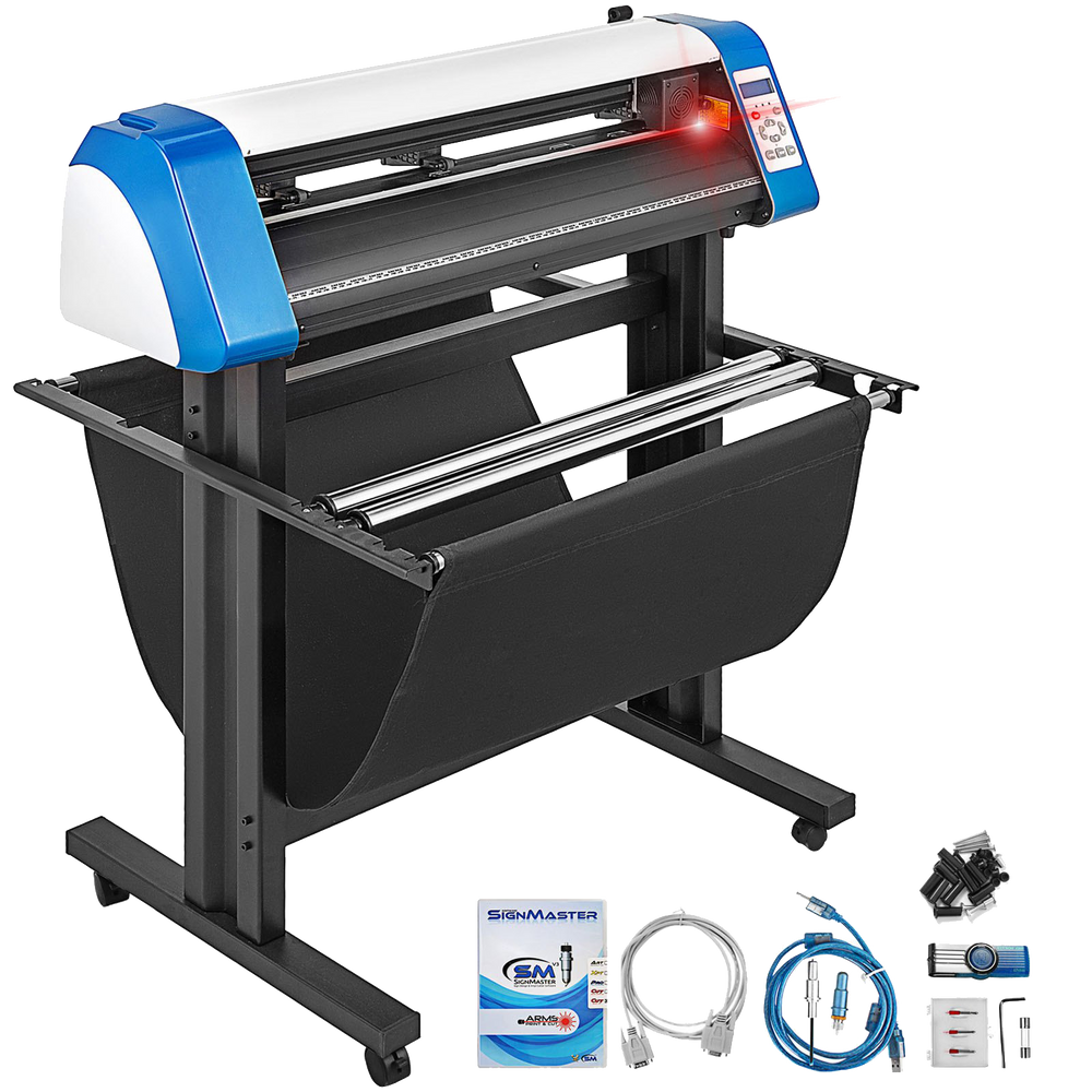 Vevor Vinyl Cutter Machine 34" Semi-Automatic with Floor Stand and SignMaster Software New