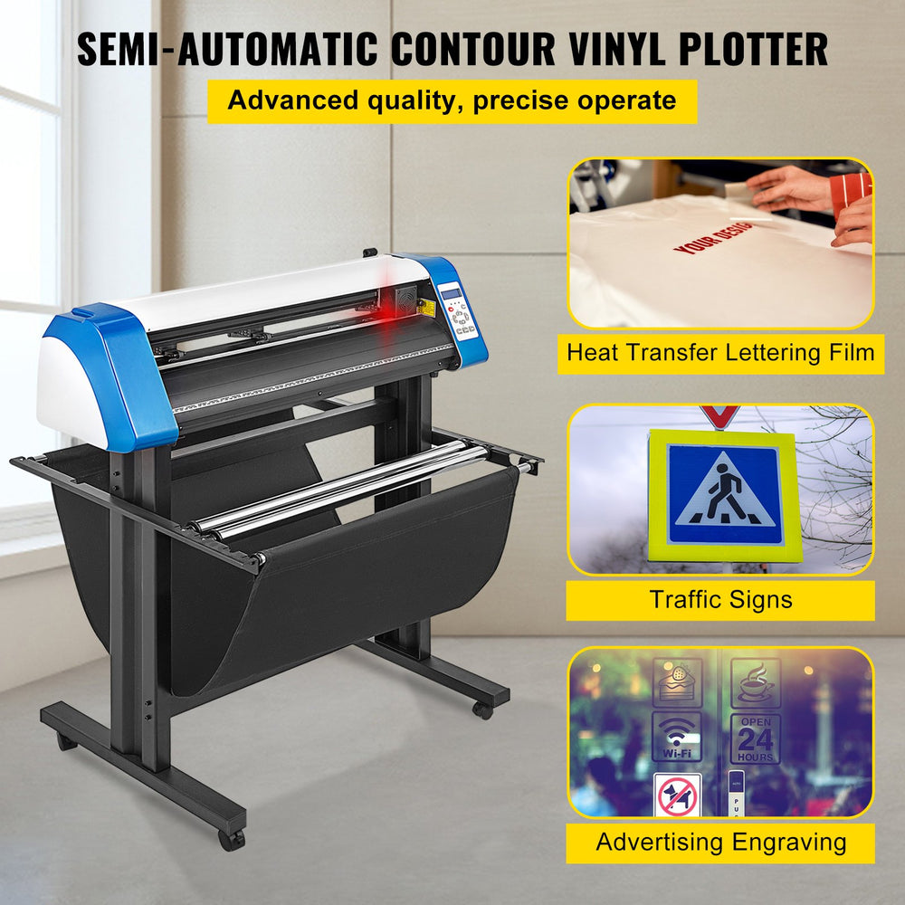 Vevor Vinyl Cutter Machine 34" Semi-Automatic with Floor Stand and SignMaster Software New