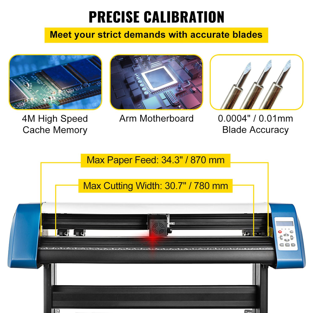 Vevor Vinyl Cutter Machine 34" Semi-Automatic with Floor Stand and SignMaster Software New