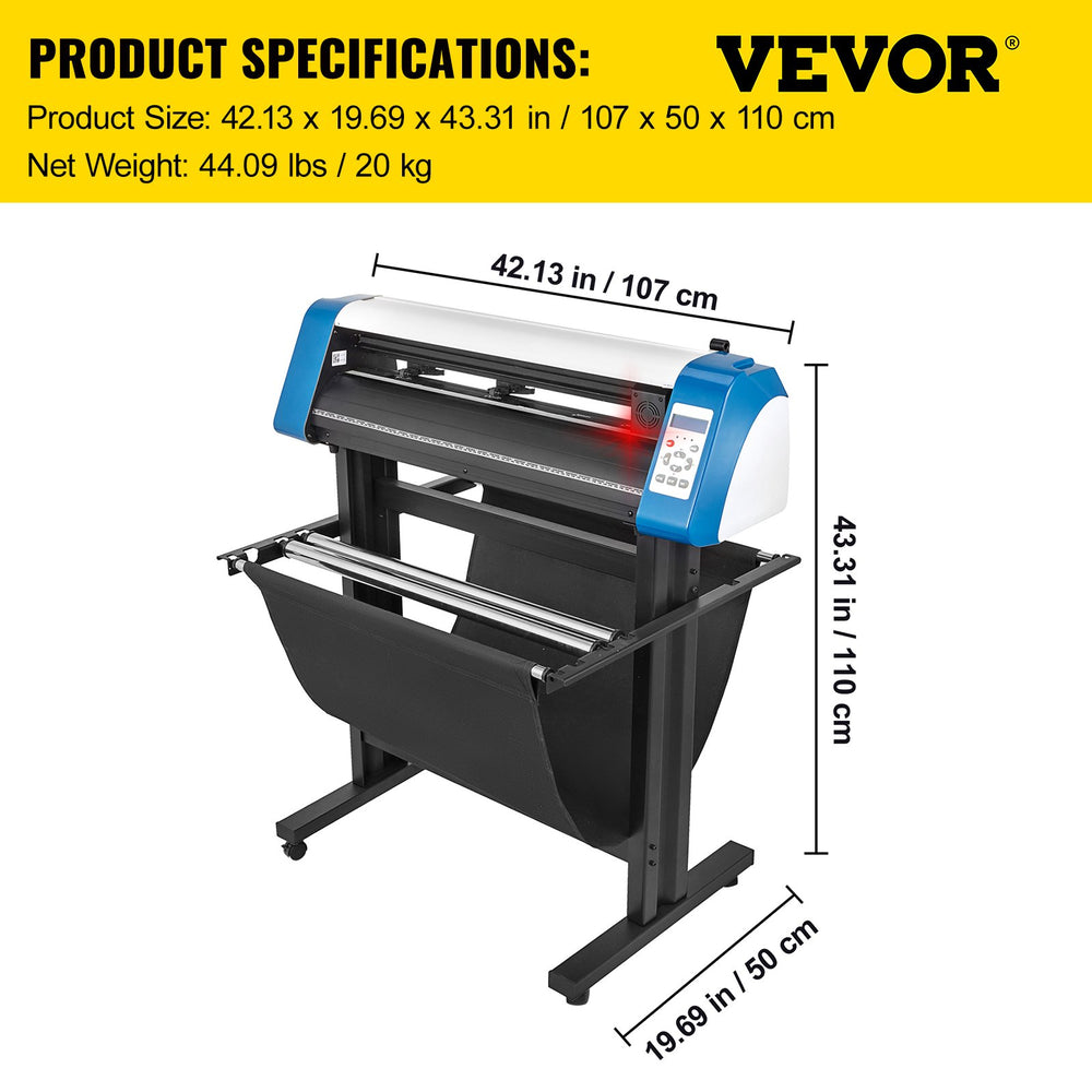 Vevor Vinyl Cutter Machine 34" Semi-Automatic with Floor Stand and SignMaster Software New