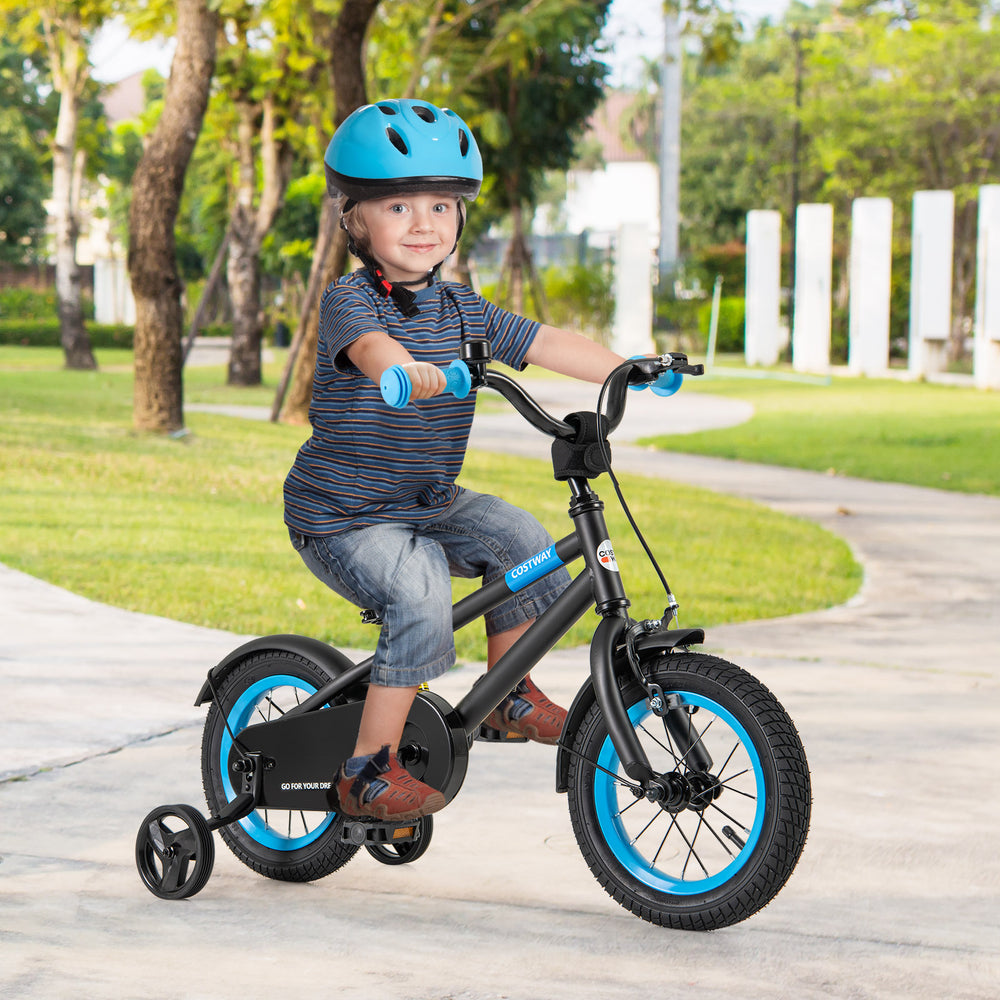 Kids Bike with Adjustable Handlebar and Saddle Black-12 Inches - Gallery View 1 of 10