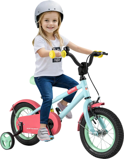 Costway Kids Bike Adjustable Handlebar Saddle Blue 12