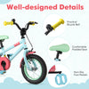 Kids bike features adjustable handlebars, padded seat, and non-slip pedals for safe riding and balance learning.