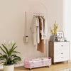 Kid Clothes Rack with 3 Adjustable Heights and Wheels-Pink - Gallery View 1 of 10
