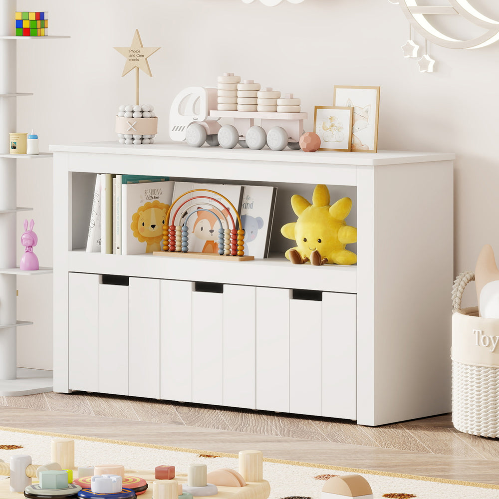 Kid Toy Storage Cabinet 3 Drawer Chest with Wheels Large Storage Cube Shelf - Gallery View 1 of 10
