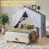 Kid's play tent in gray with washable cotton mat, accommodating 3 kids or 2 adults, perfect for indoor and outdoor use.