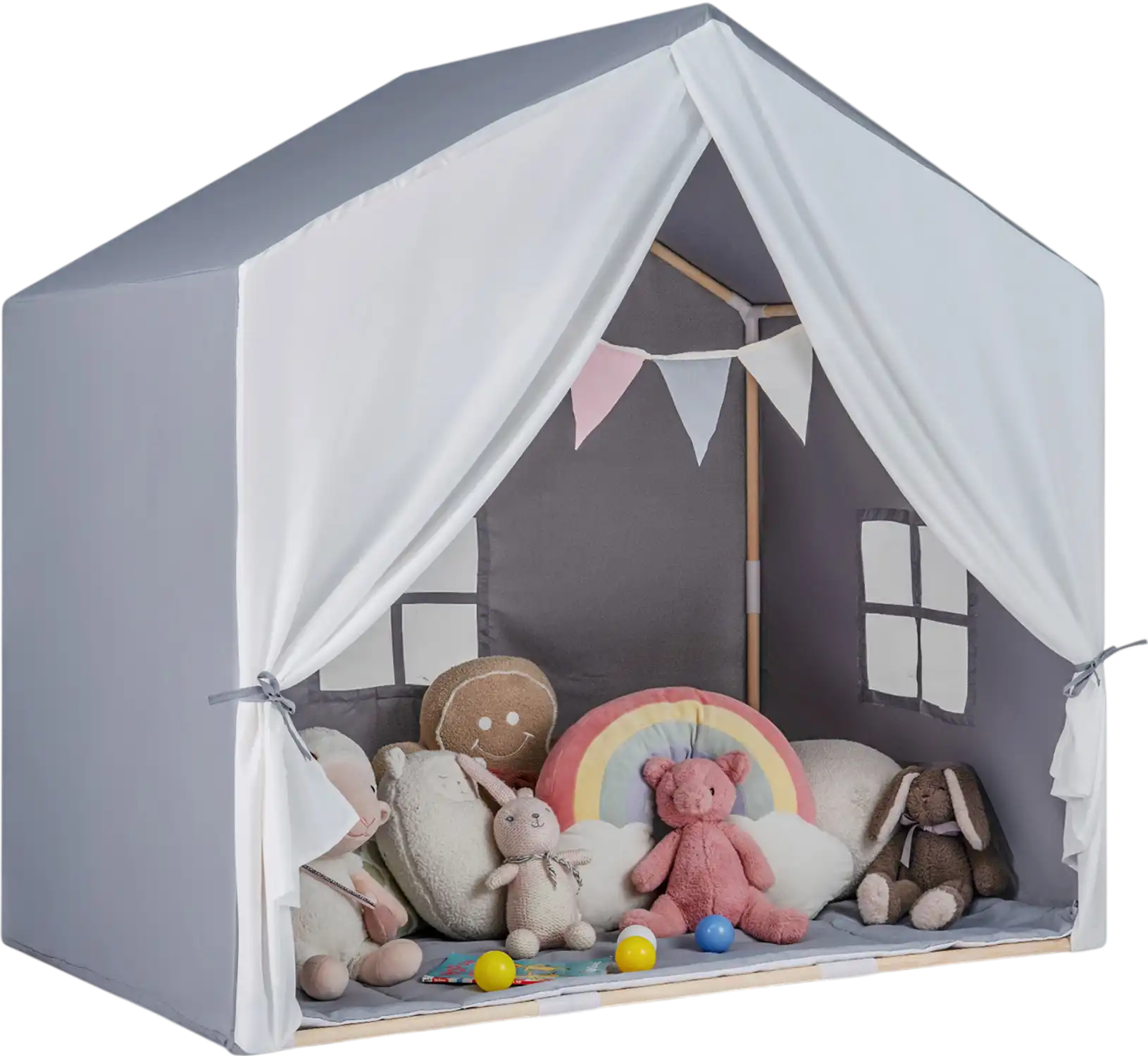 Costway Kids Play Tent Washable Cotton Mat Flag Banner 61329485 New