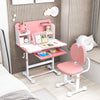 Kid's Study Desk and with Tilt Desktop and Pen Holder-Pink - Gallery View 1 of 10