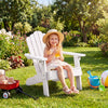 Kids Adirondack Chair All-weather Outdoor Chair for Children with Tilted High Backrest-White - Gallery View 1 of 9