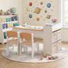 Kids Art Table and Chairs Set with 2 Chairs and Paper Roll-Natural - Gallery View 1 of 7