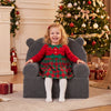 Kids Bear Sofa Toddler Foam Couch with Soft Fleece Fabric Cover-Gray - Gallery View 1 of 10