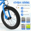 Close-up of the 16-inch kids bike tire, featuring anti-slip rubber for stable riding on various surfaces.