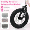 Quality 12-inch pink kids bike tire showcasing wear resistance and shock absorption for safe riding on various surfaces.