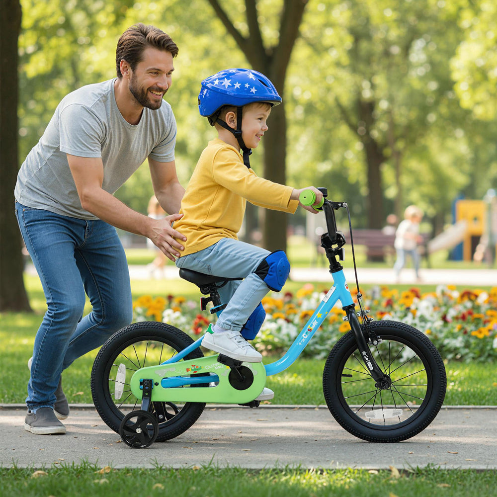 Kids Bike for 3-7 Years Old Boys and Girls 12/14/16-Inch Children Bicycle Blue-14 Inches - Gallery View 1 of 10