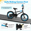 Kids bike with adjustable handlebar and saddle, featuring a dual brake system and enclosed chain guard for safety.