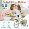 Kids bike in green with adjustable handlebar and saddle, featuring training wheels for balance and safety, perfect for.