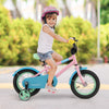 Kids Bike with Adjustable Handlebar and Saddle Pink-12 Inches - Gallery View 1 of 10