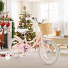 16-Inch Kids Bike with Training Wheels and Adjustable Handlebar Seat-Pink - Gallery View 1 of 9