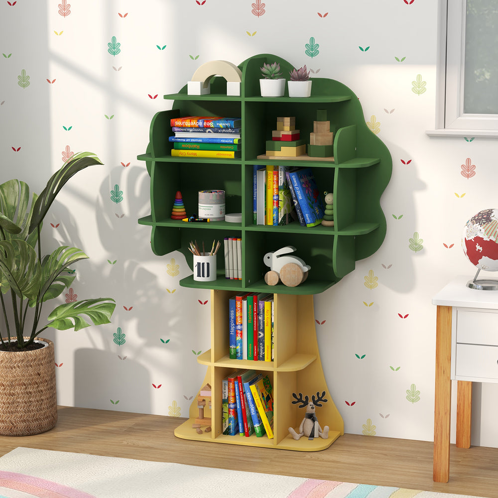Green Kids Bookcase Shelf Toy Storage Organizer with Open Storage Shelves - Gallery View 1 of 10