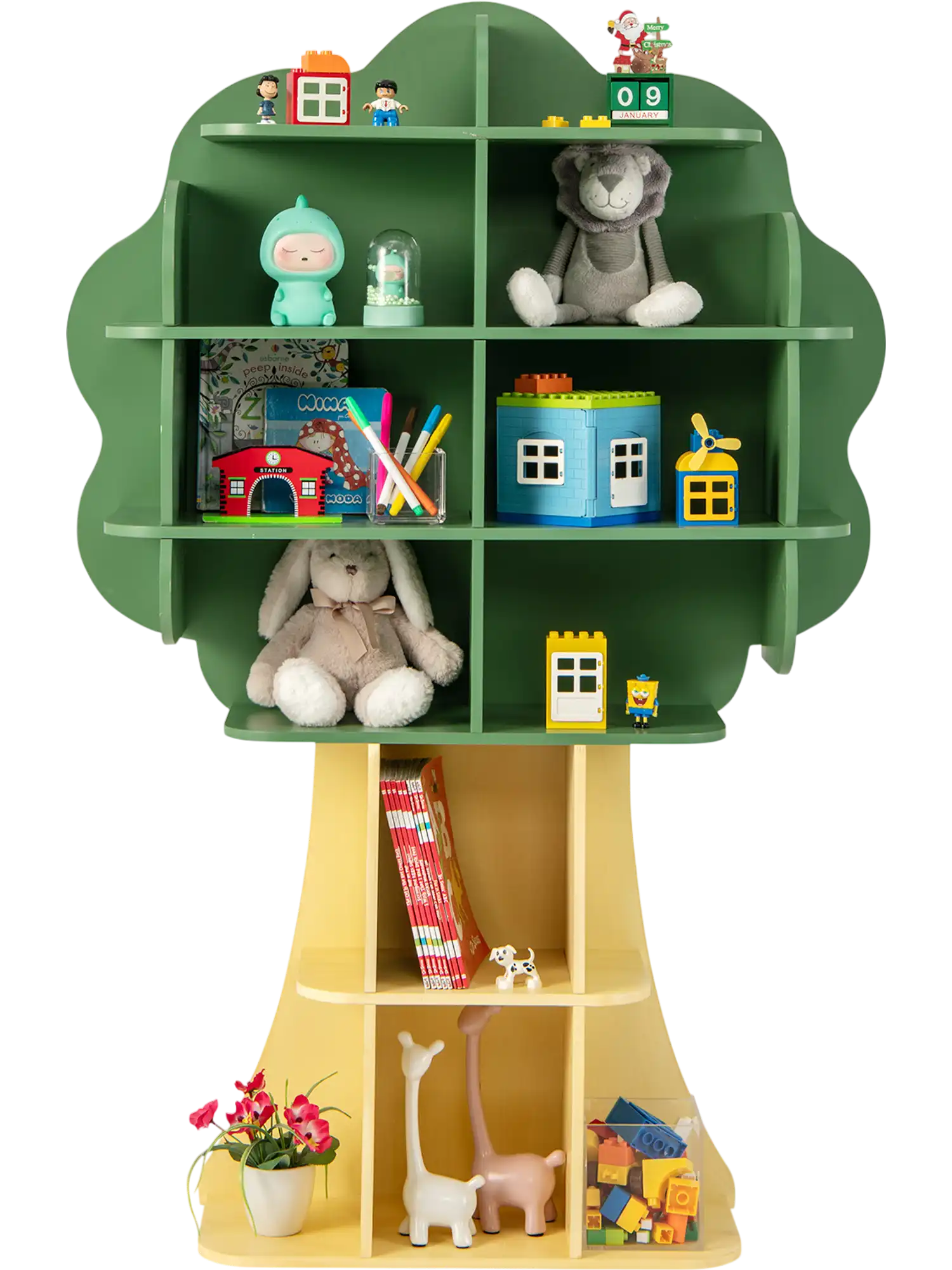 Costway Kids Bookcase Toy Storage Organizer Open Shelves 52643817 New