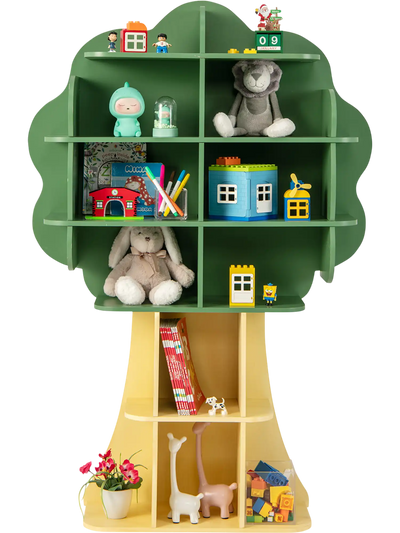 Costway Kids Bookcase Toy Storage Organizer Open Shelves 52643817 New