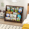 5-Tier Kids Bookshelf with Deep Compartments and Stable Baby Book Case-Rustic Brown - Gallery View 1 of 10