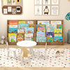 5-tier kids bookshelf in natural wood, featuring deep compartments for oversized books, perfect for playrooms and.