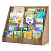 5-tier kids bookshelf in natural finish with deep compartments, perfect for organizing oversized picture books and.